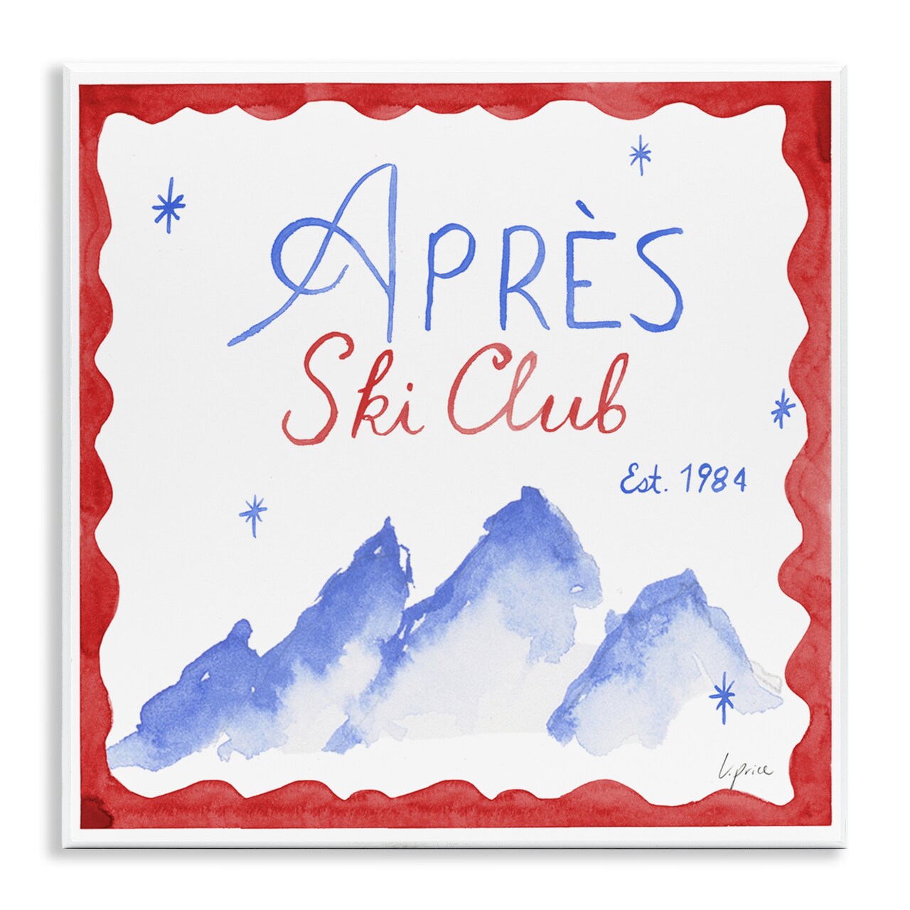 Stupell Industries Red & Blue Apres Ski Club Wall Plaque, design by Lucille Price